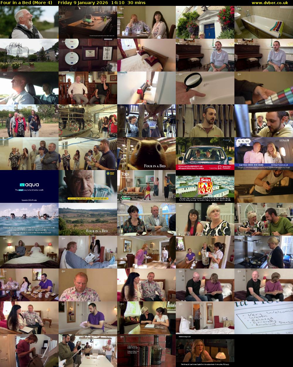 Four in a Bed (More 4) Friday 9 January 2026 14:10 - 14:40