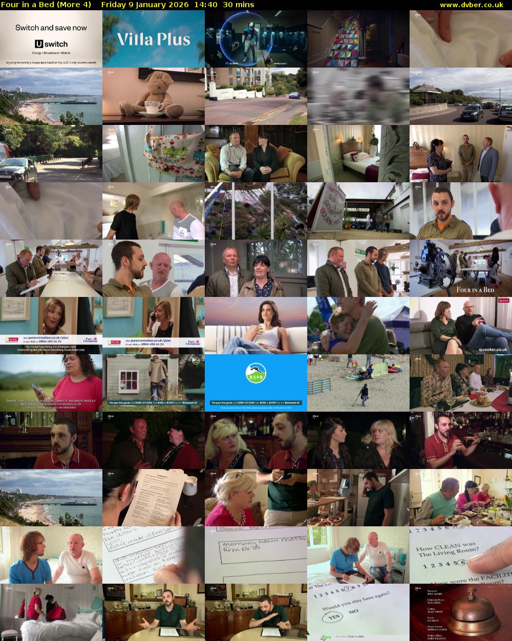 Four in a Bed (More 4) Friday 9 January 2026 14:40 - 15:10