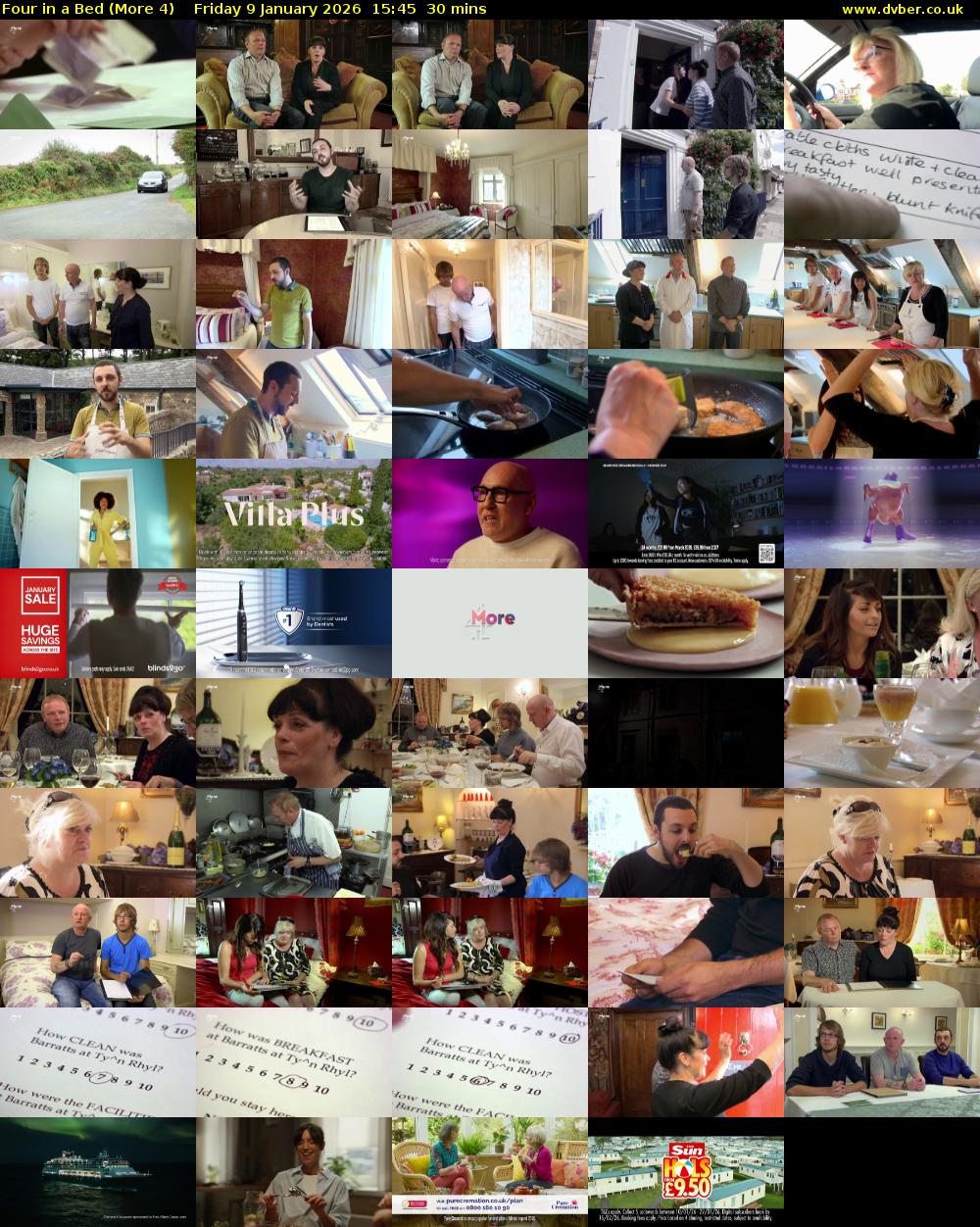 Four in a Bed (More 4) Friday 9 January 2026 15:45 - 16:15