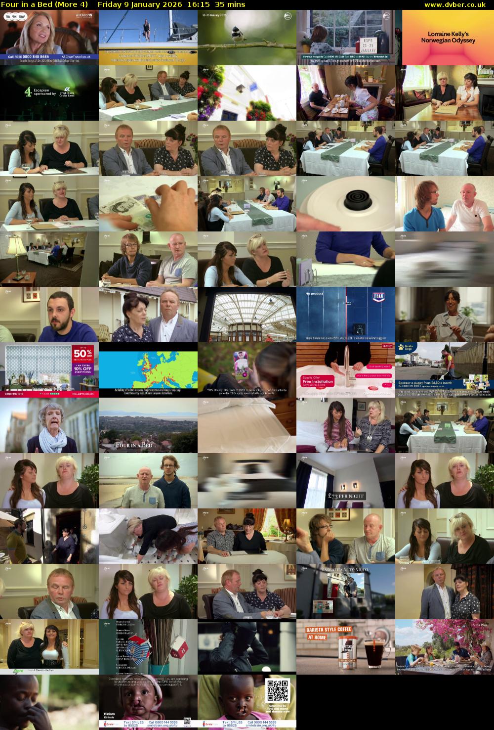 Four in a Bed (More 4) Friday 9 January 2026 16:15 - 16:50