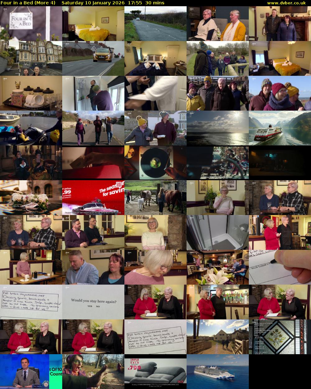 Four in a Bed (More 4) Saturday 10 January 2026 17:55 - 18:25