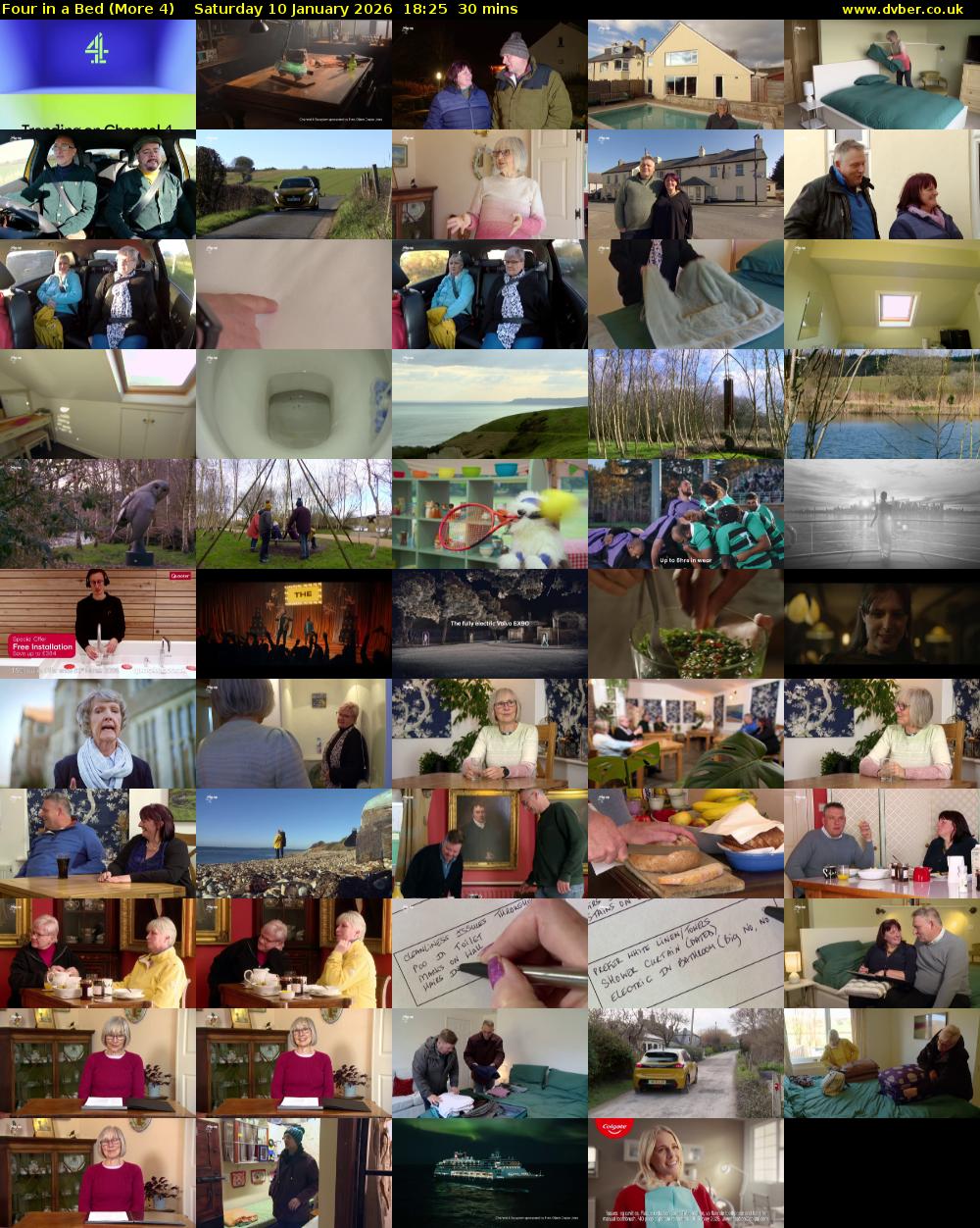 Four in a Bed (More 4) Saturday 10 January 2026 18:25 - 18:55