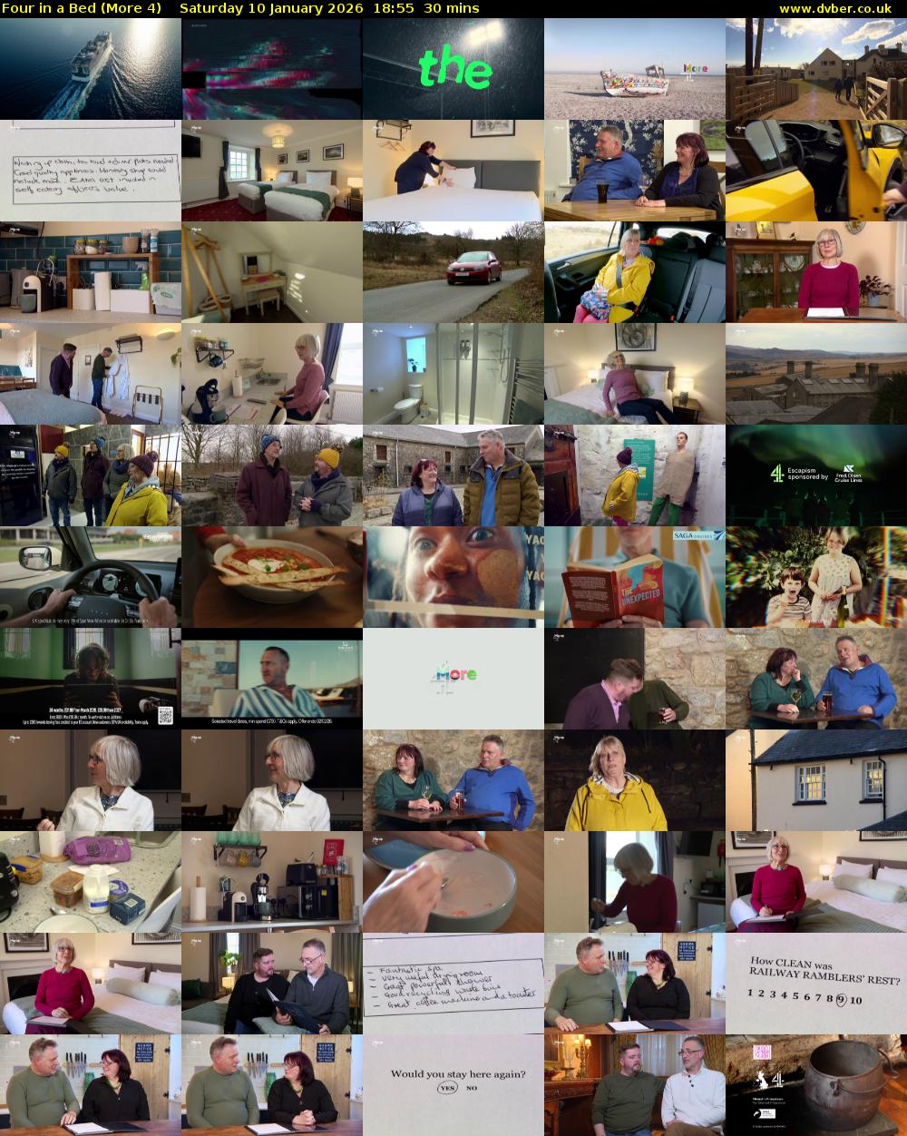 Four in a Bed (More 4) Saturday 10 January 2026 18:55 - 19:25