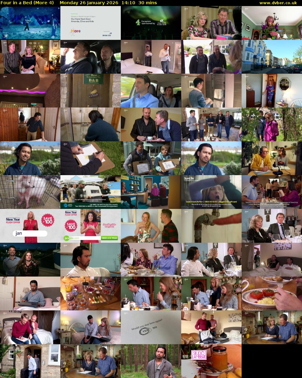 Four in a Bed (More 4) Monday 26 January 2026 14:10 - 14:40