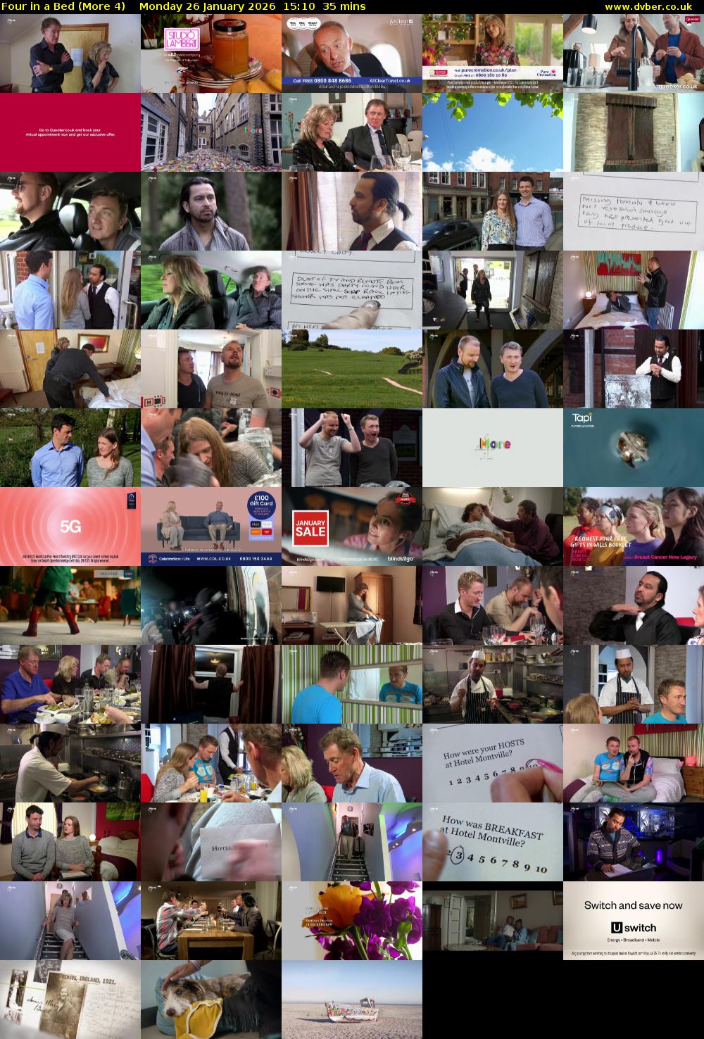 Four in a Bed (More 4) Monday 26 January 2026 15:10 - 15:45