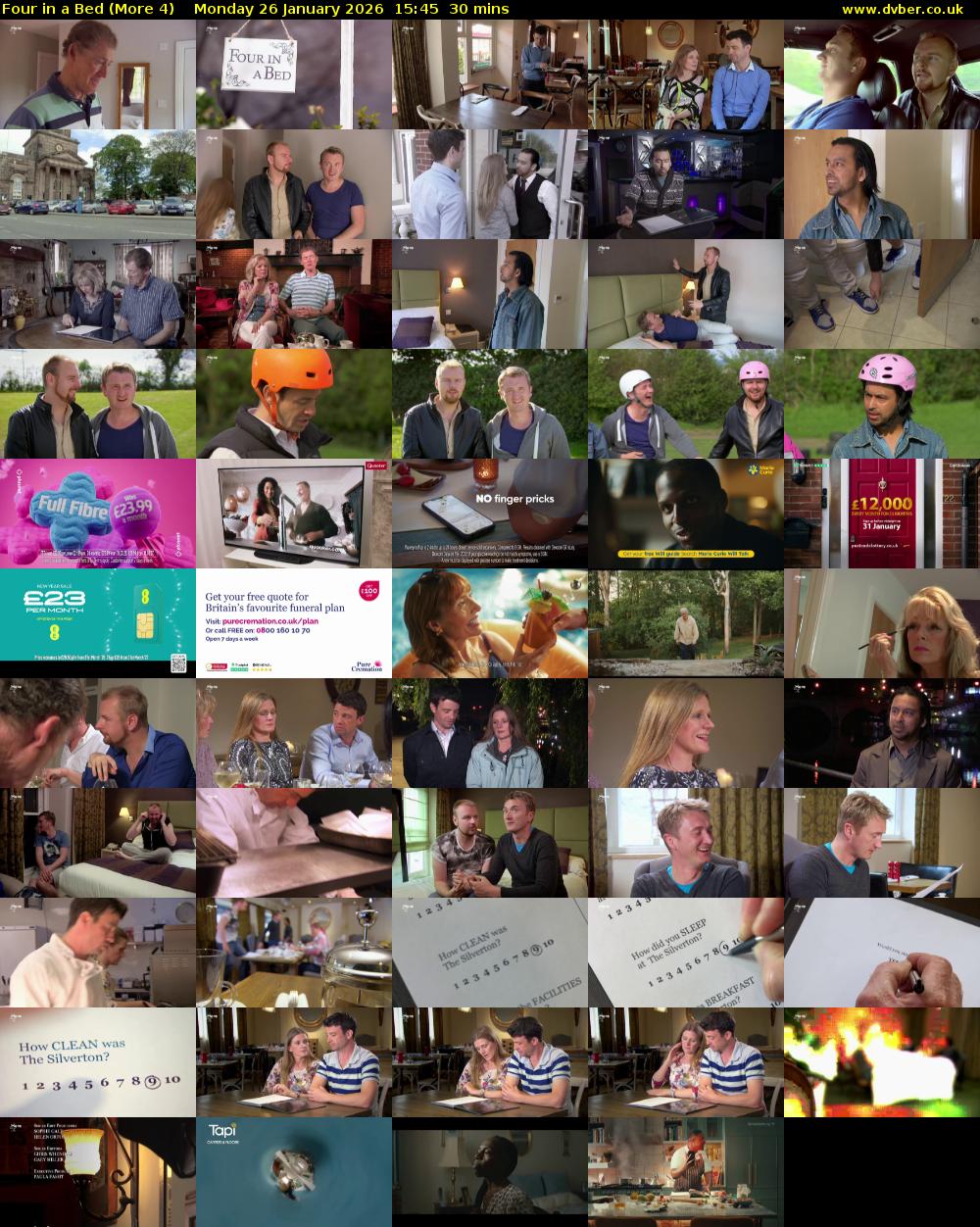 Four in a Bed (More 4) Monday 26 January 2026 15:45 - 16:15