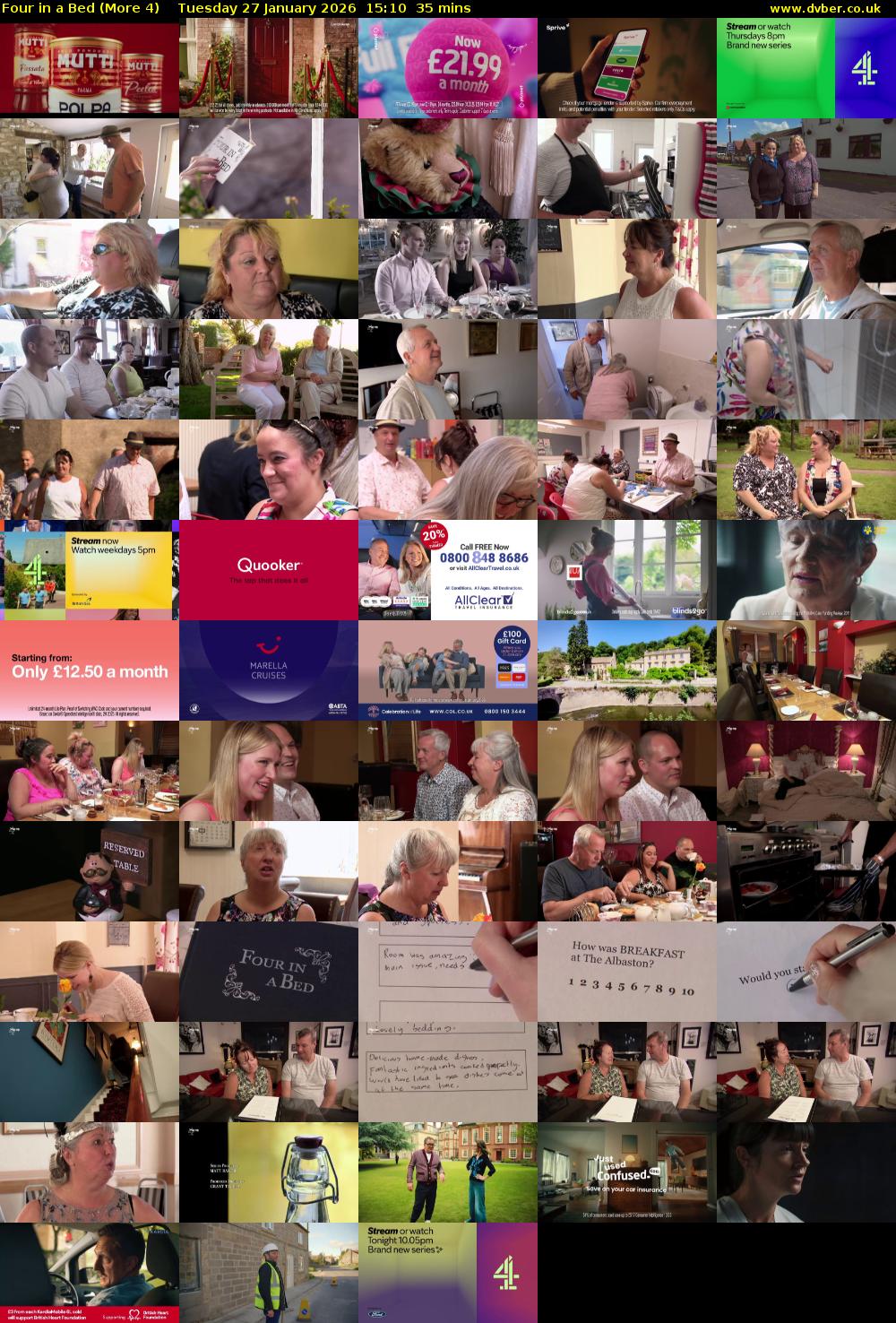 Four in a Bed (More 4) Tuesday 27 January 2026 15:10 - 15:45