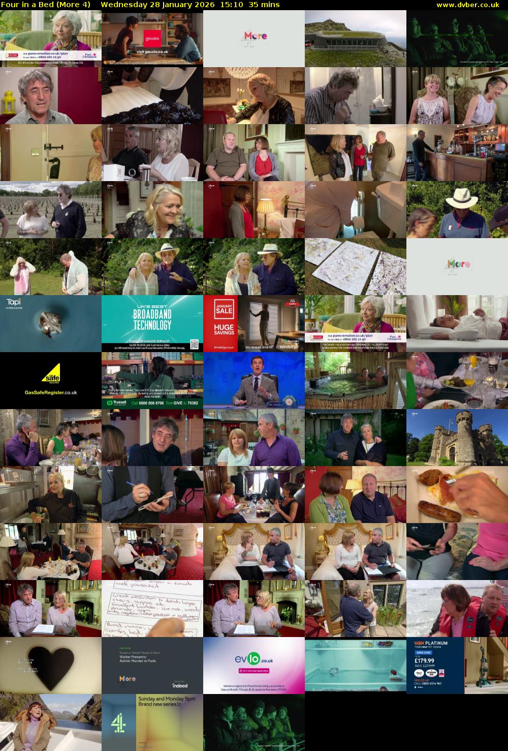 Four in a Bed (More 4) Wednesday 28 January 2026 15:10 - 15:45