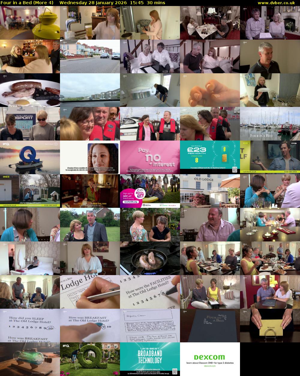 Four in a Bed (More 4) Wednesday 28 January 2026 15:45 - 16:15