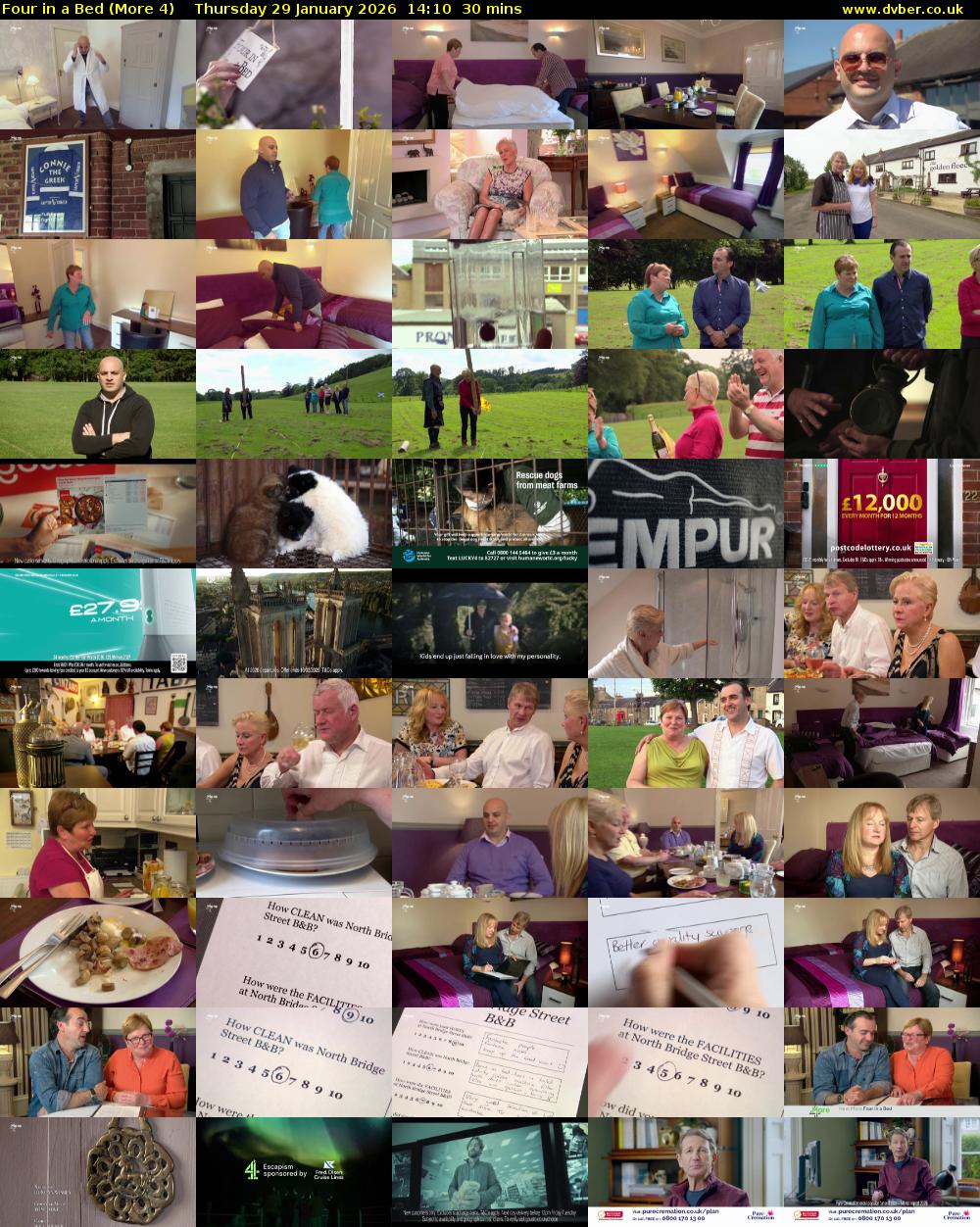 Four in a Bed (More 4) Thursday 29 January 2026 14:10 - 14:40