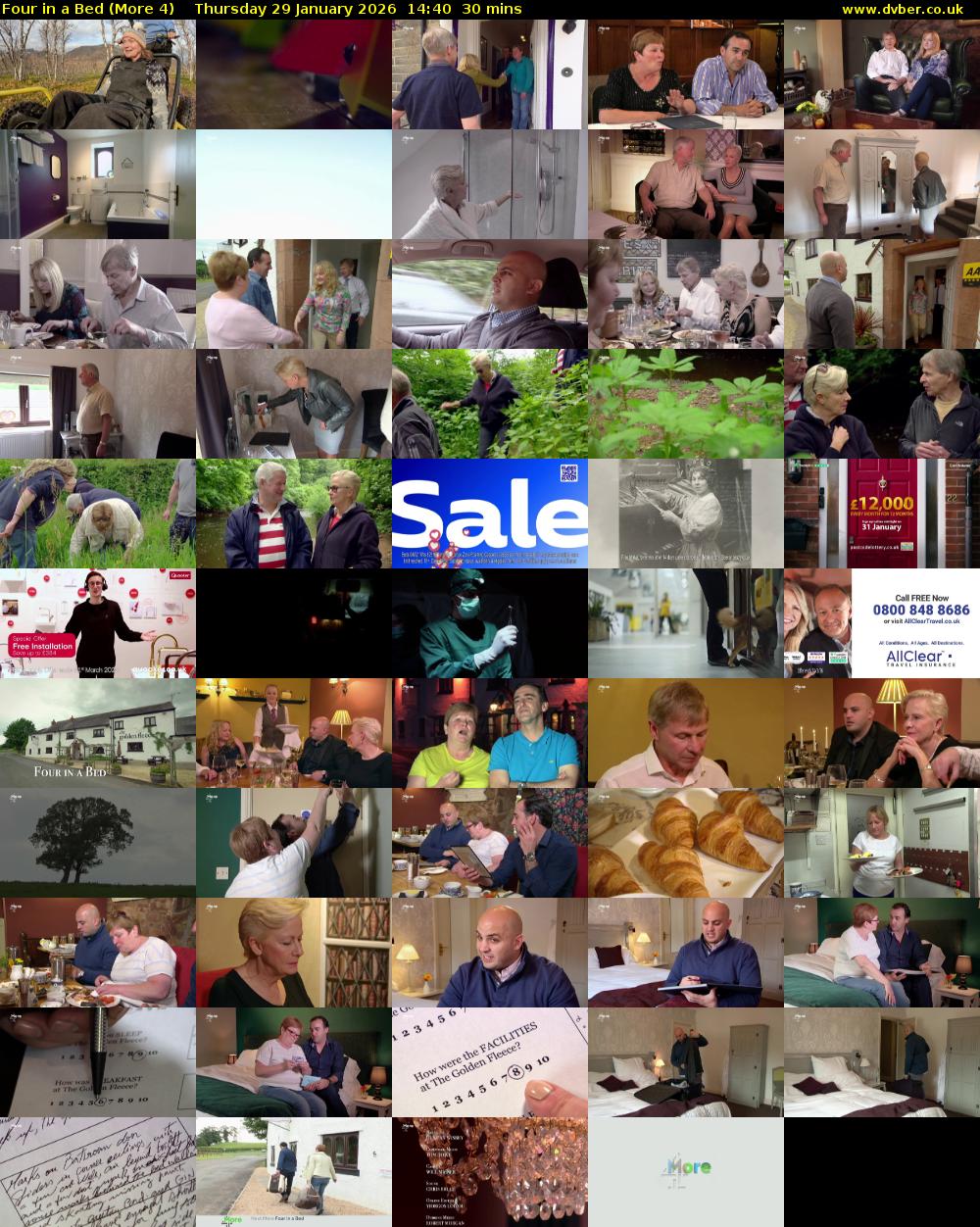 Four in a Bed (More 4) Thursday 29 January 2026 14:40 - 15:10