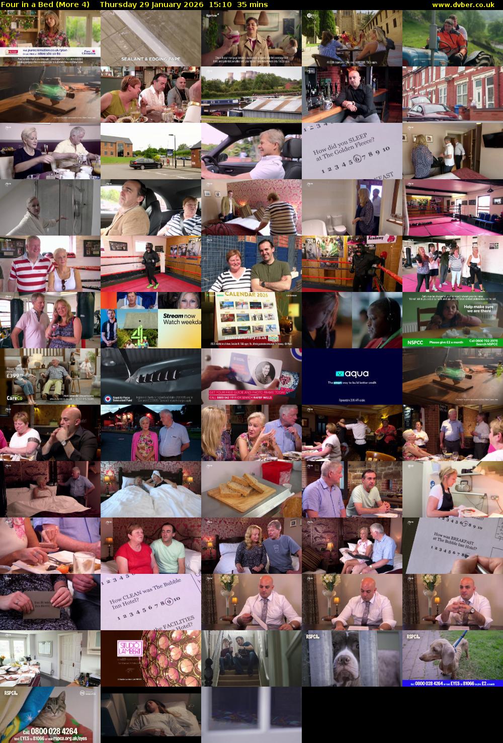 Four in a Bed (More 4) Thursday 29 January 2026 15:10 - 15:45