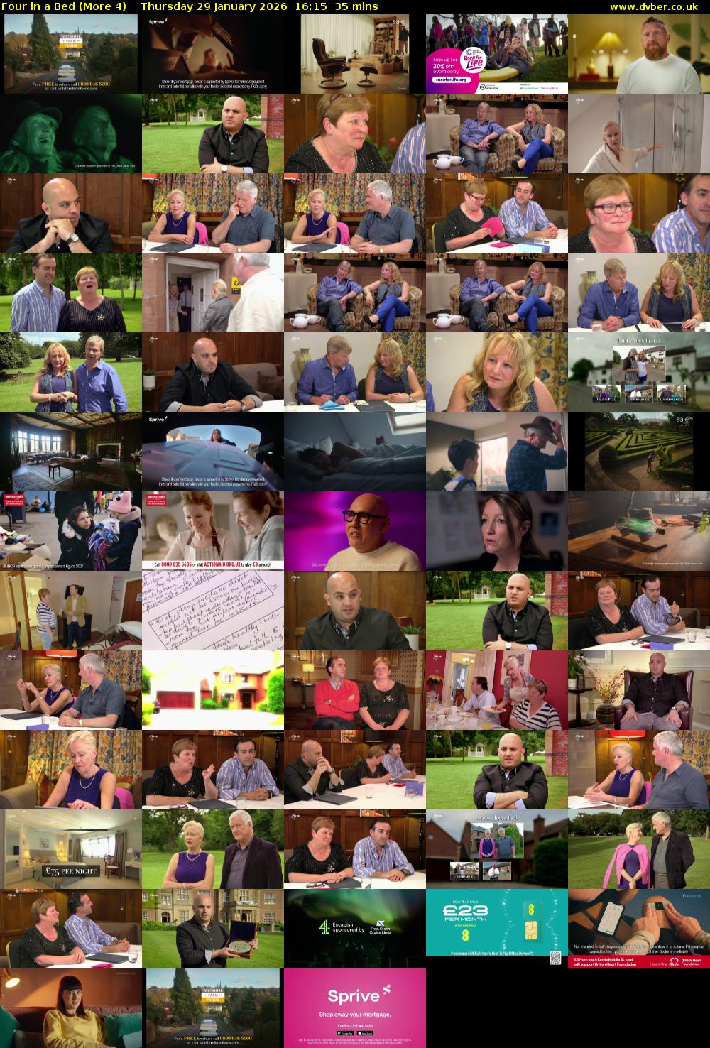 Four in a Bed (More 4) Thursday 29 January 2026 16:15 - 16:50