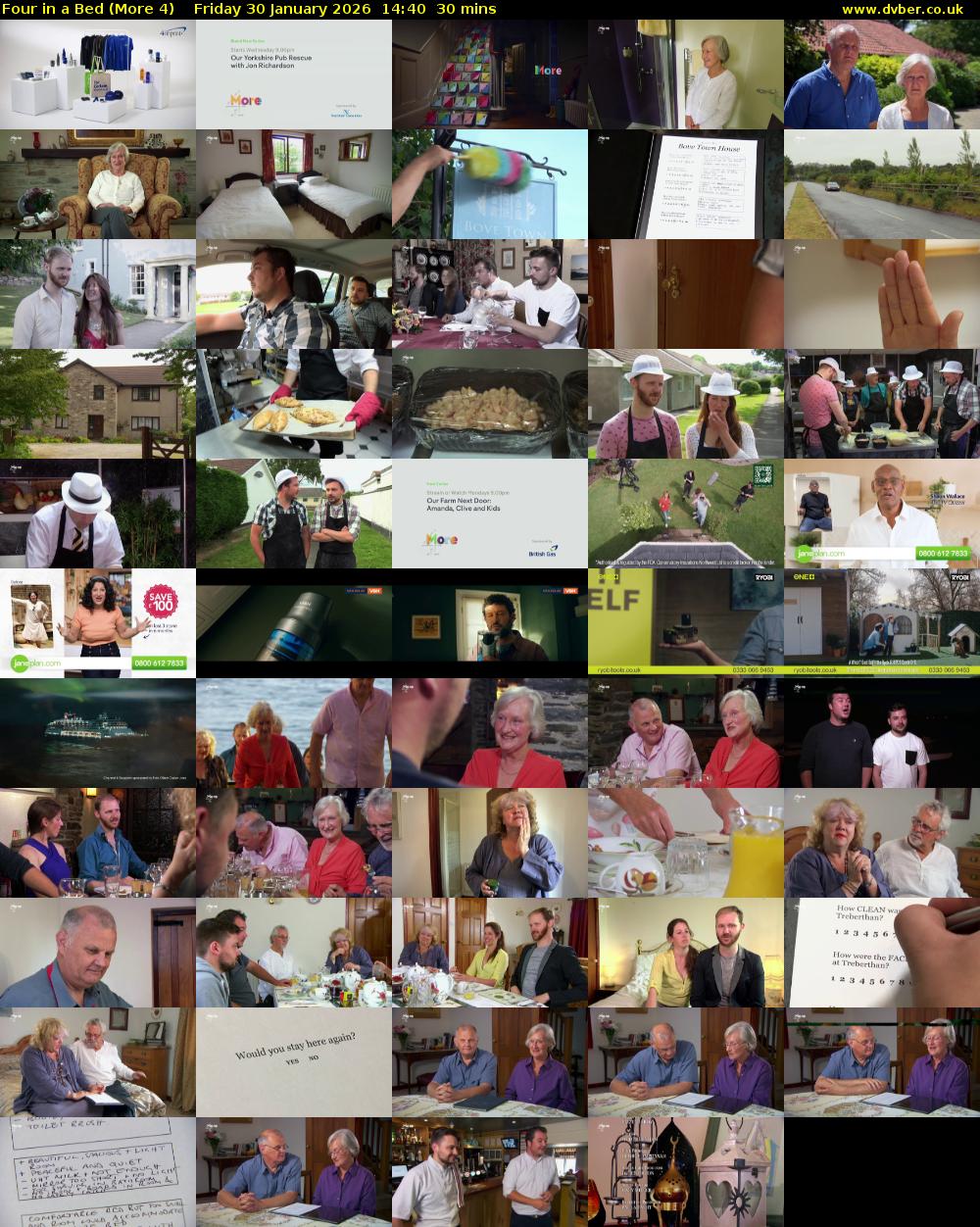 Four in a Bed (More 4) Friday 30 January 2026 14:40 - 15:10