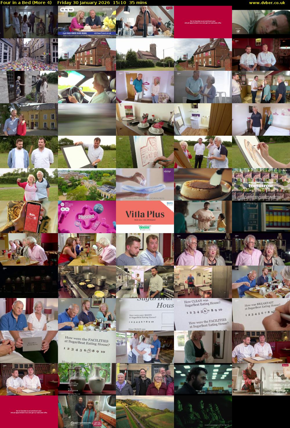 Four in a Bed (More 4) Friday 30 January 2026 15:10 - 15:45