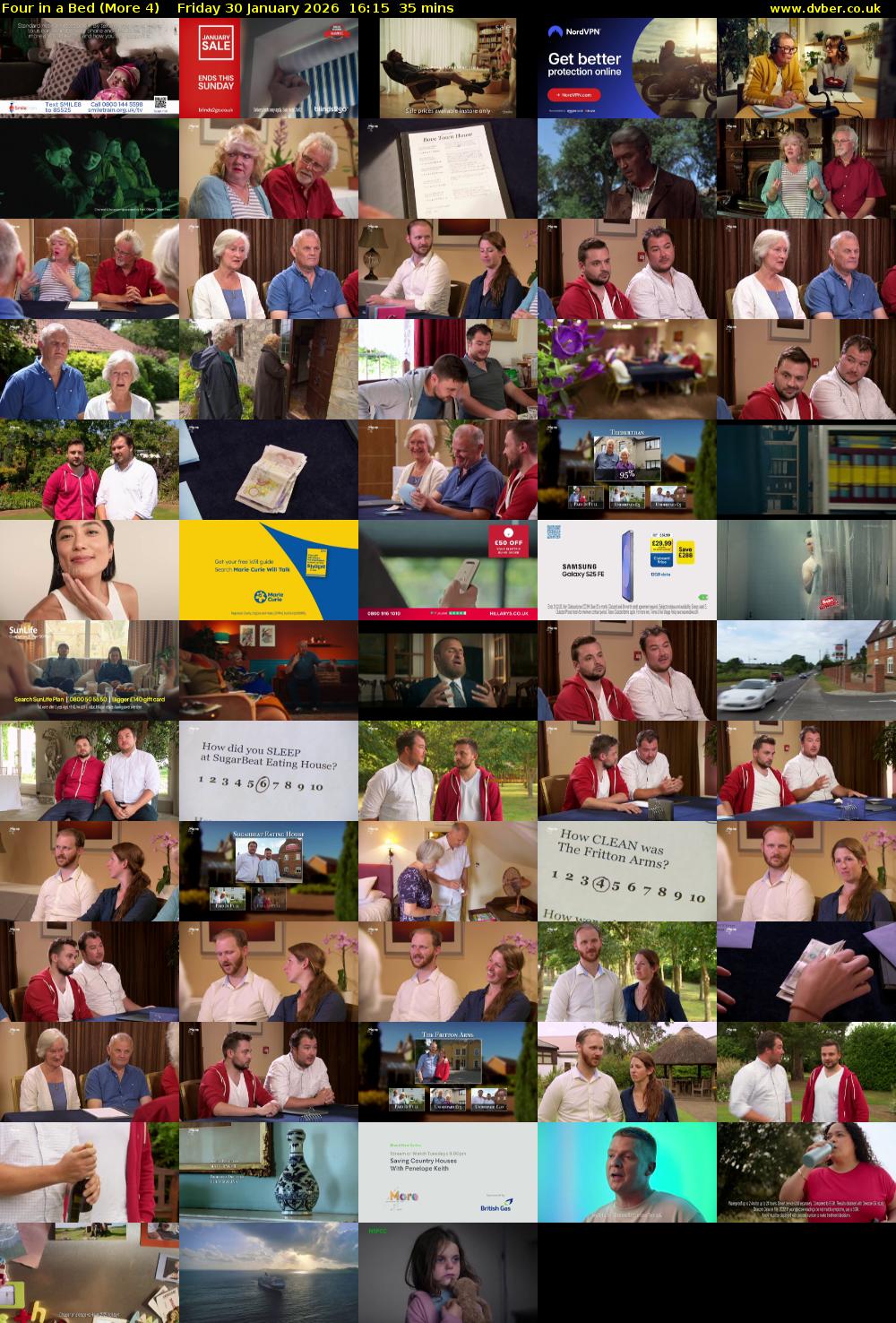 Four in a Bed (More 4) Friday 30 January 2026 16:15 - 16:50