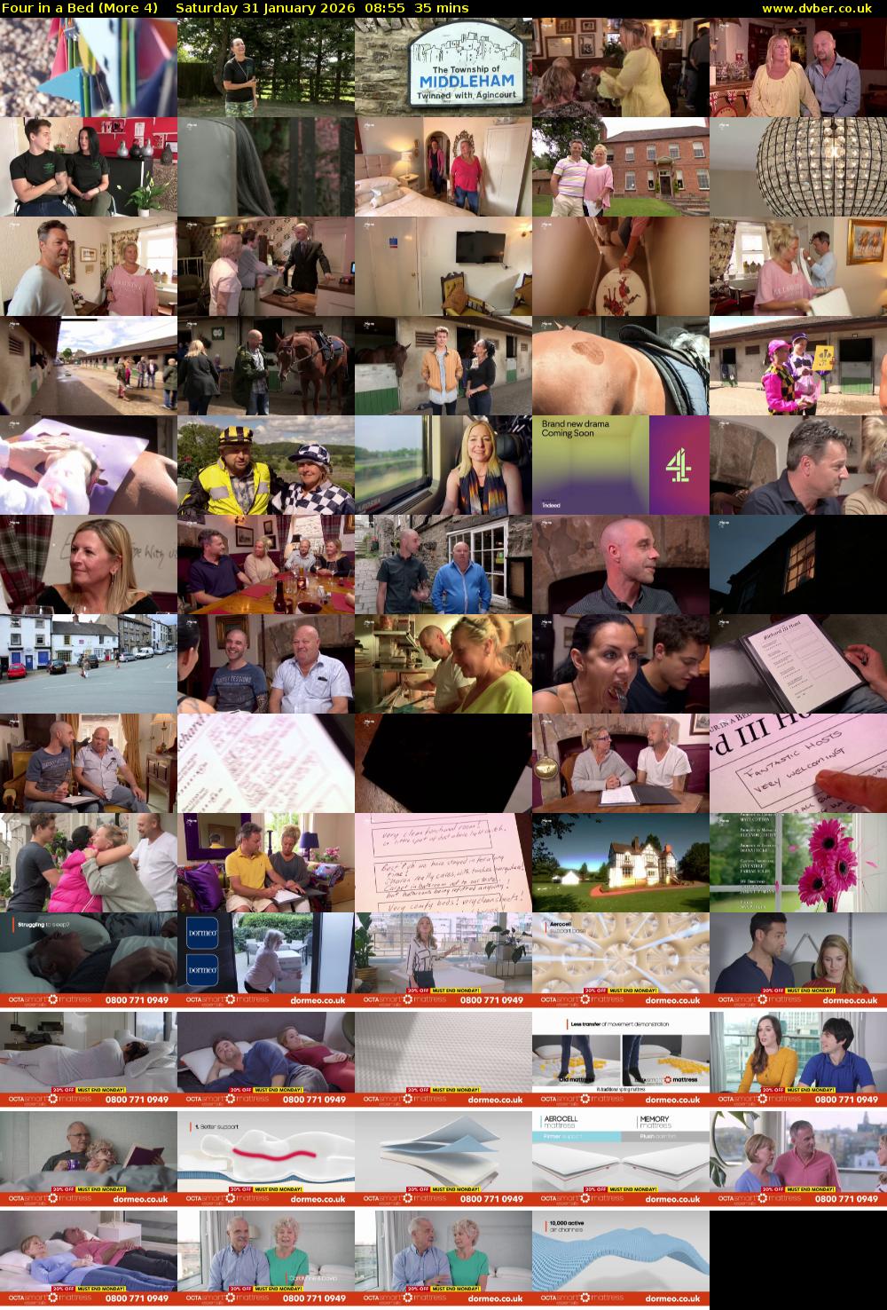 Four in a Bed (More 4) Saturday 31 January 2026 08:55 - 09:30