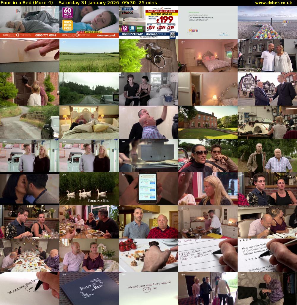 Four in a Bed (More 4) Saturday 31 January 2026 09:30 - 09:55