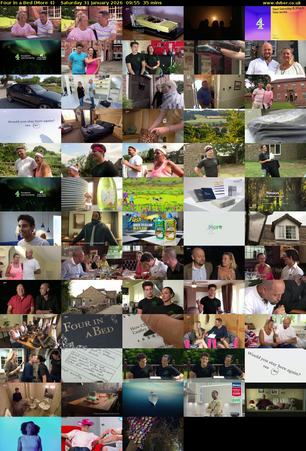 Four in a Bed (More 4) Saturday 31 January 2026 09:55 - 10:30