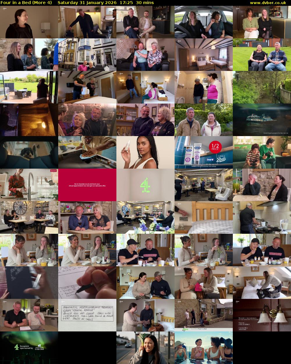 Four in a Bed (More 4) Saturday 31 January 2026 17:25 - 17:55