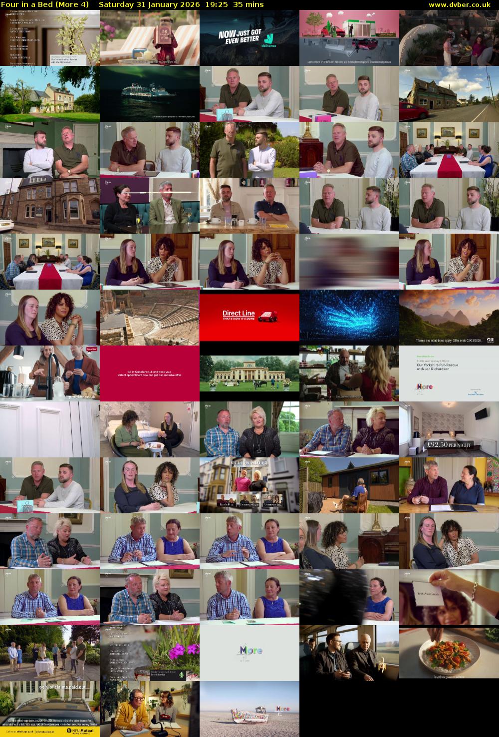 Four in a Bed (More 4) Saturday 31 January 2026 19:25 - 20:00