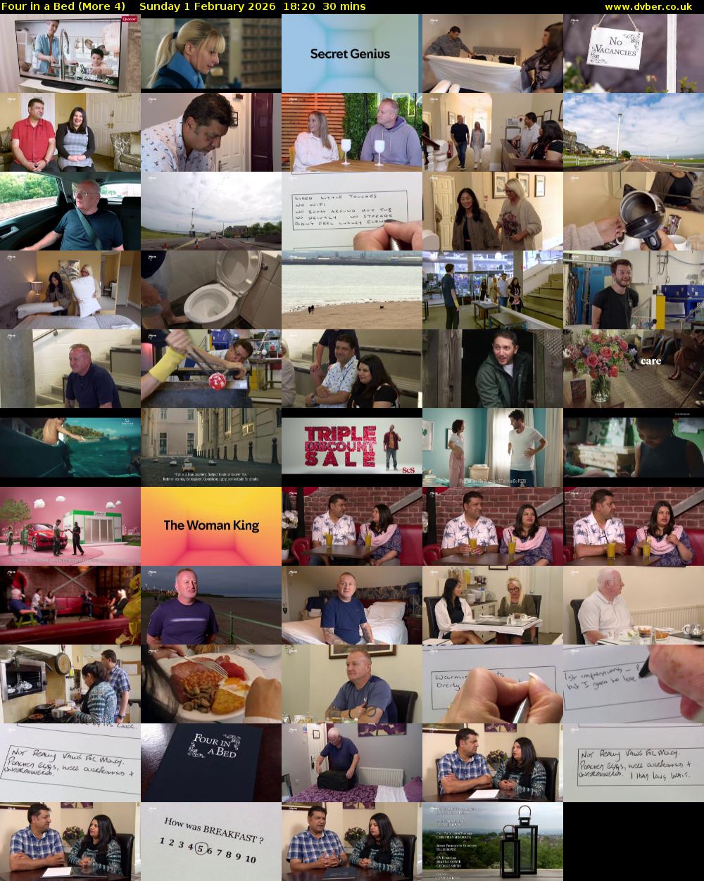 Four in a Bed (More 4) Sunday 1 February 2026 18:20 - 18:50