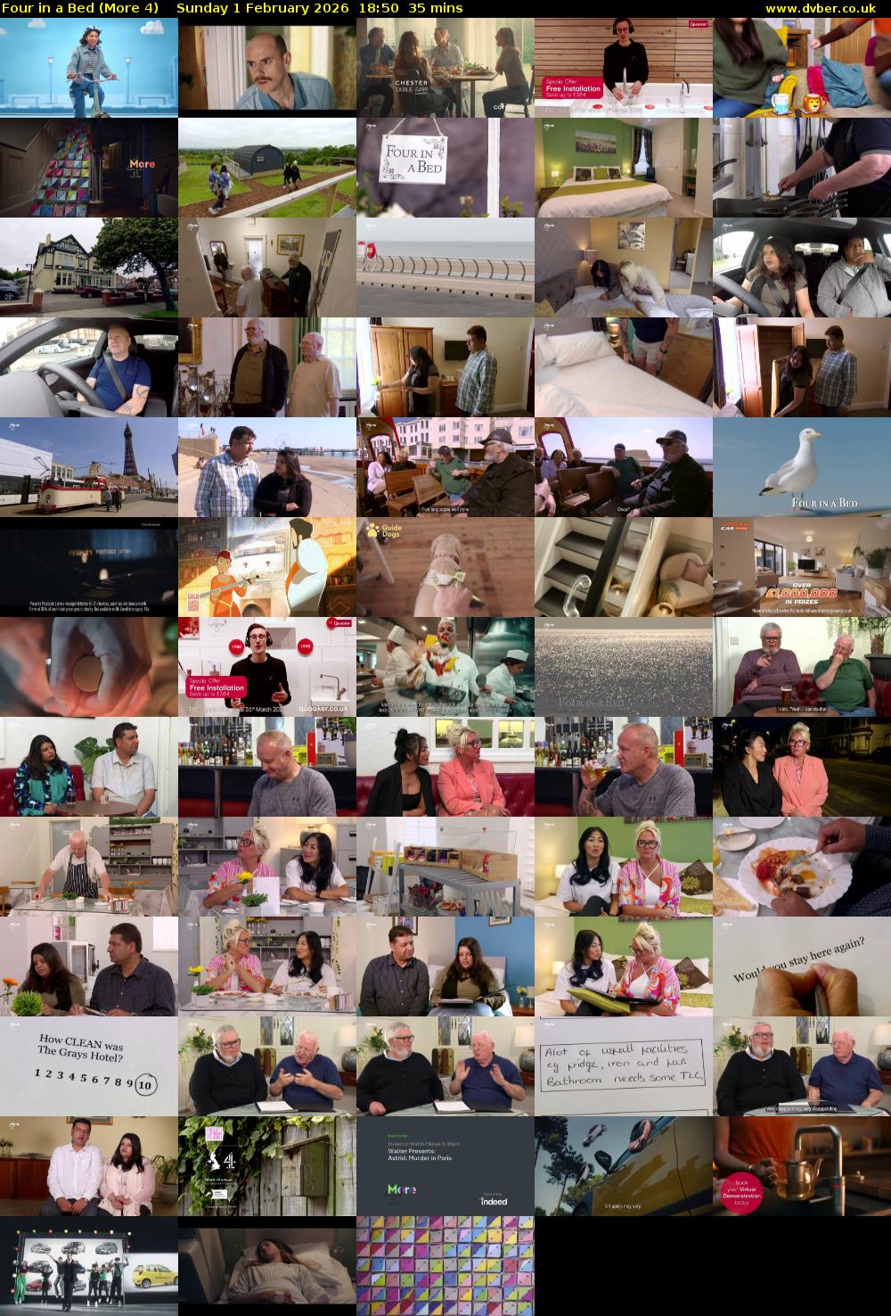 Four in a Bed (More 4) Sunday 1 February 2026 18:50 - 19:25