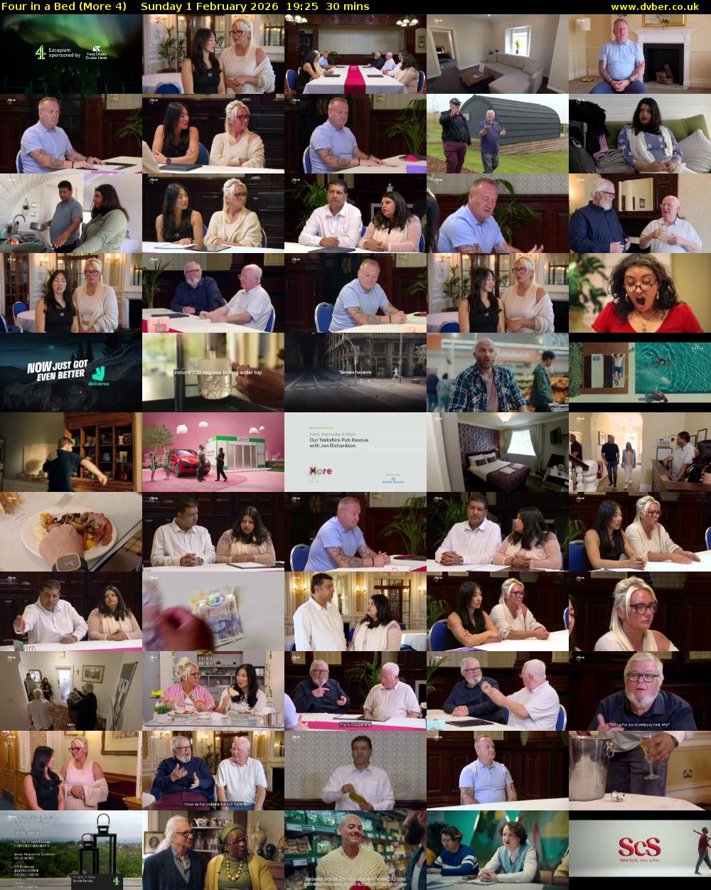 Four in a Bed (More 4) Sunday 1 February 2026 19:25 - 19:55