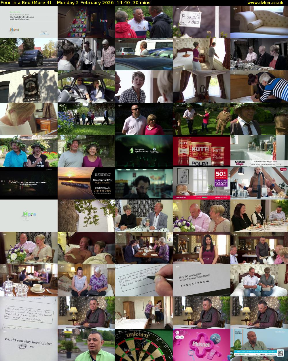 Four in a Bed (More 4) Monday 2 February 2026 14:40 - 15:10