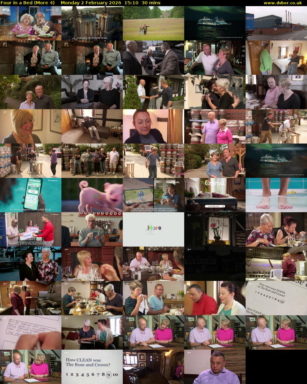 Four in a Bed (More 4) Monday 2 February 2026 15:10 - 15:40