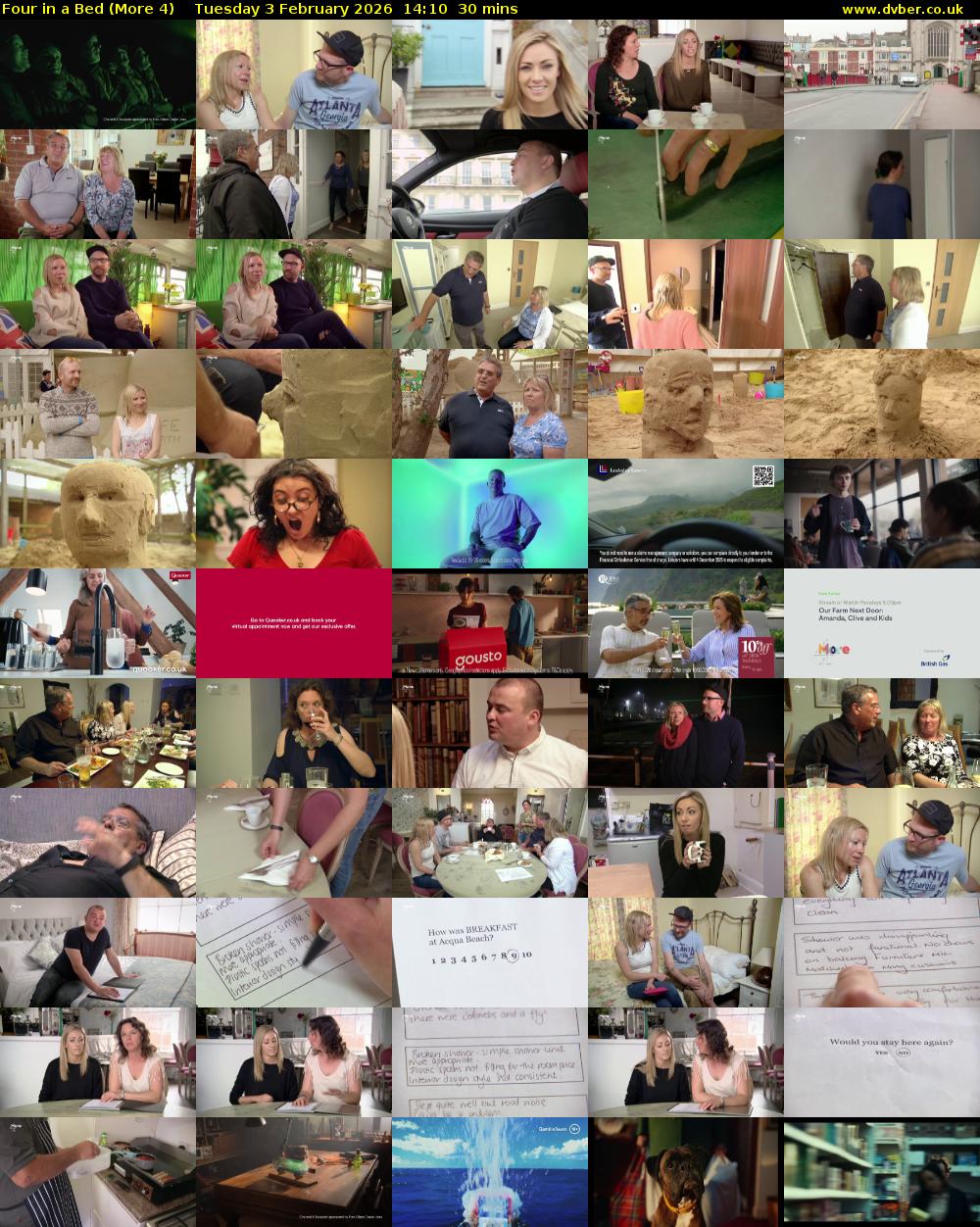 Four in a Bed (More 4) Tuesday 3 February 2026 14:10 - 14:40