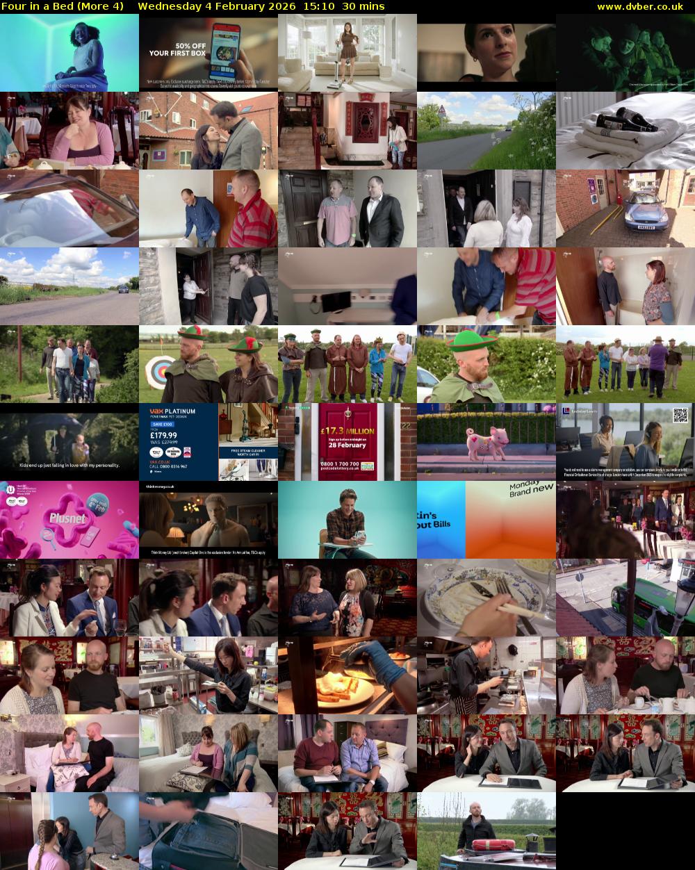 Four in a Bed (More 4) Wednesday 4 February 2026 15:10 - 15:40