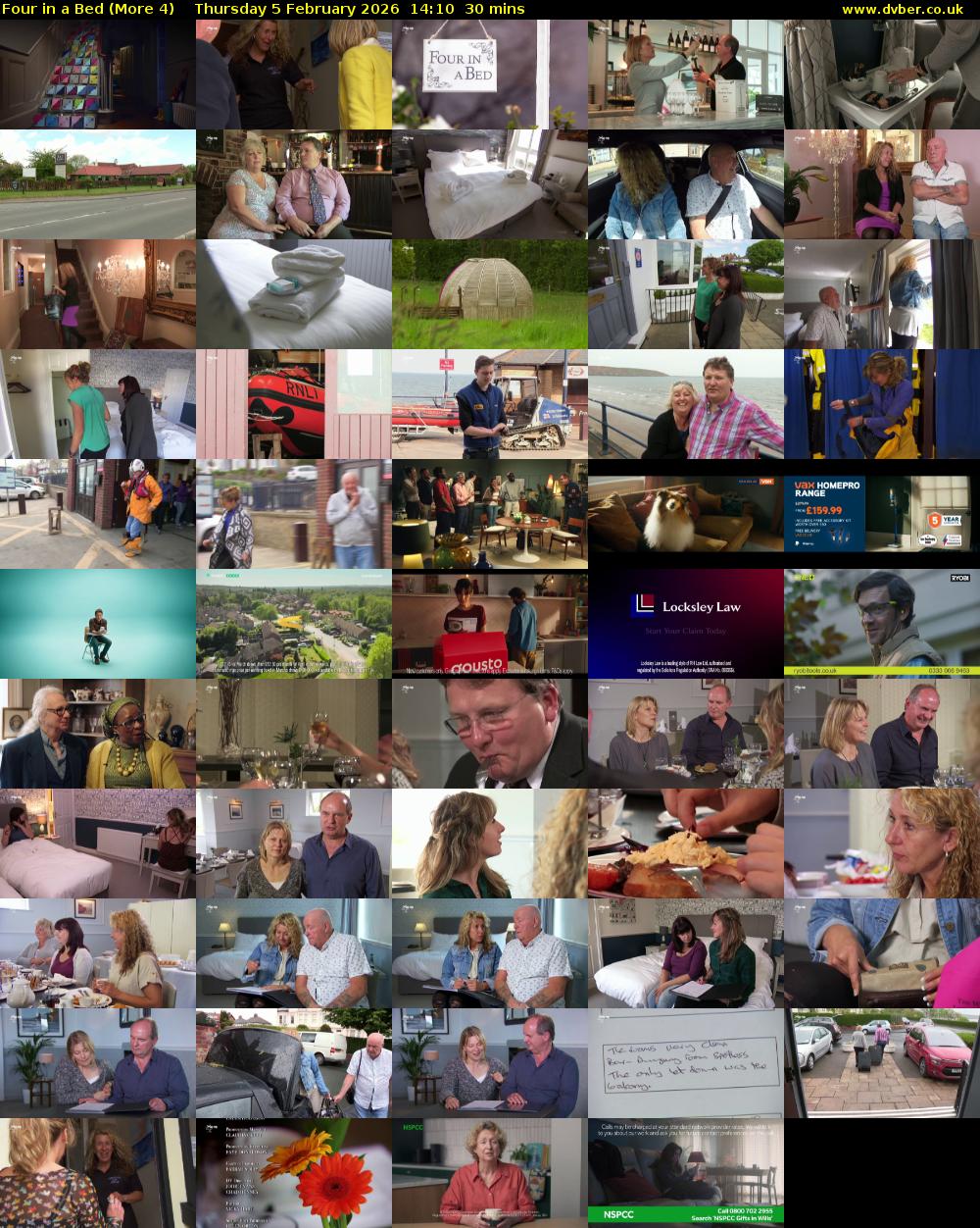 Four in a Bed (More 4) Thursday 5 February 2026 14:10 - 14:40