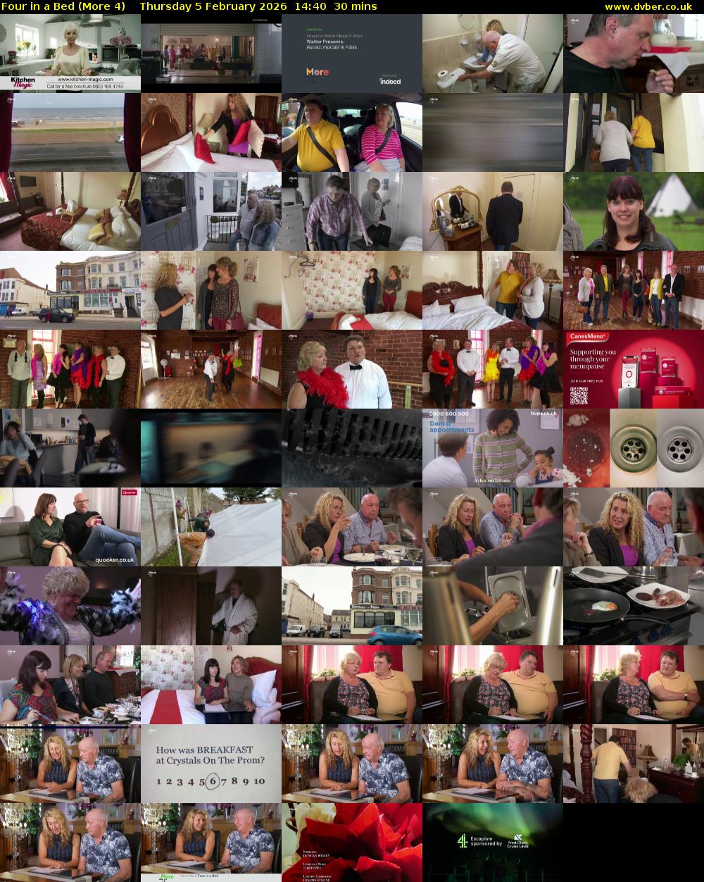 Four in a Bed (More 4) Thursday 5 February 2026 14:40 - 15:10