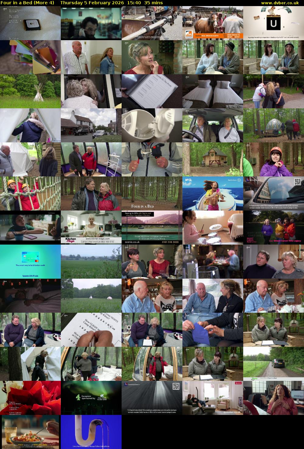 Four in a Bed (More 4) Thursday 5 February 2026 15:40 - 16:15