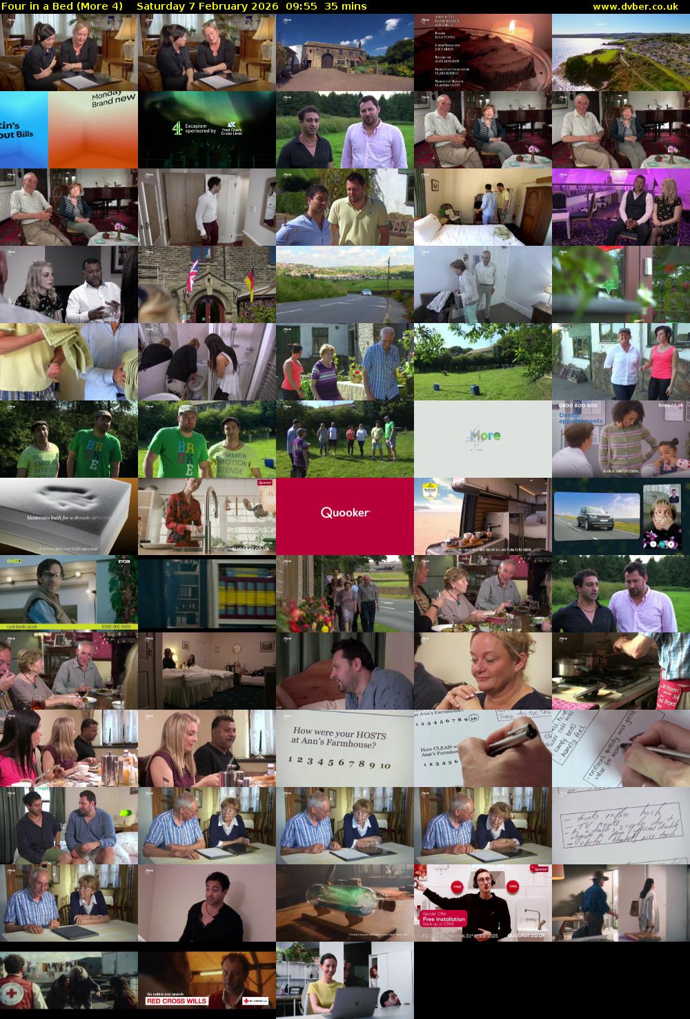 Four in a Bed (More 4) Saturday 7 February 2026 09:55 - 10:30