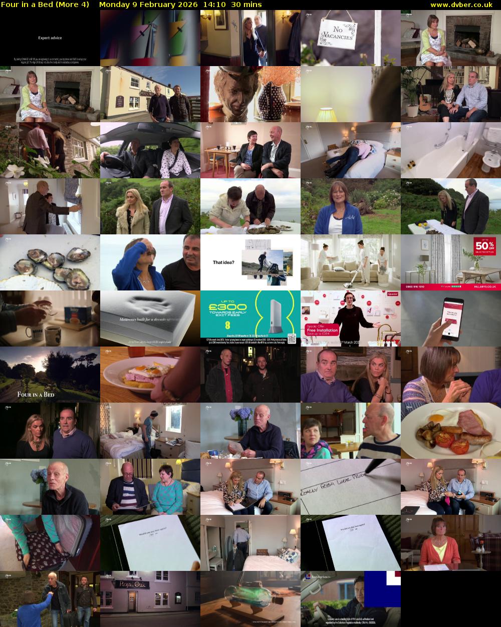 Four in a Bed (More 4) Monday 9 February 2026 14:10 - 14:40