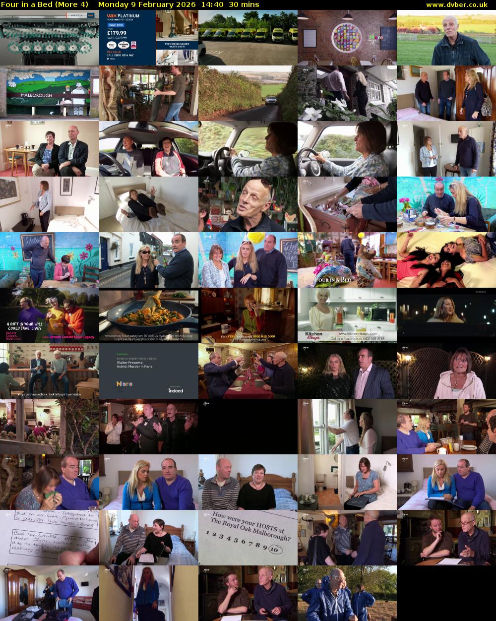Four in a Bed (More 4) Monday 9 February 2026 14:40 - 15:10