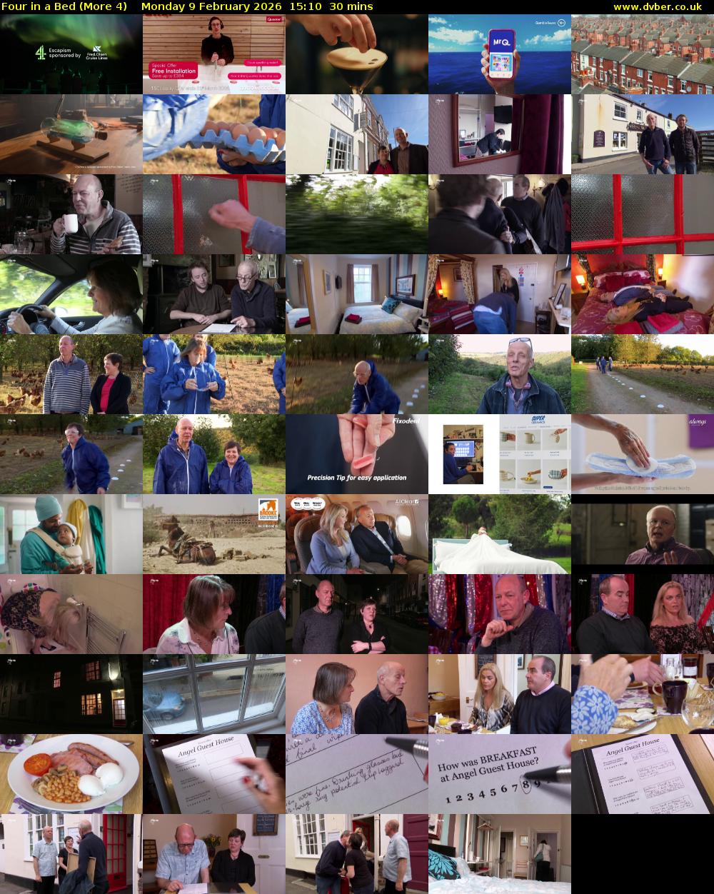 Four in a Bed (More 4) Monday 9 February 2026 15:10 - 15:40