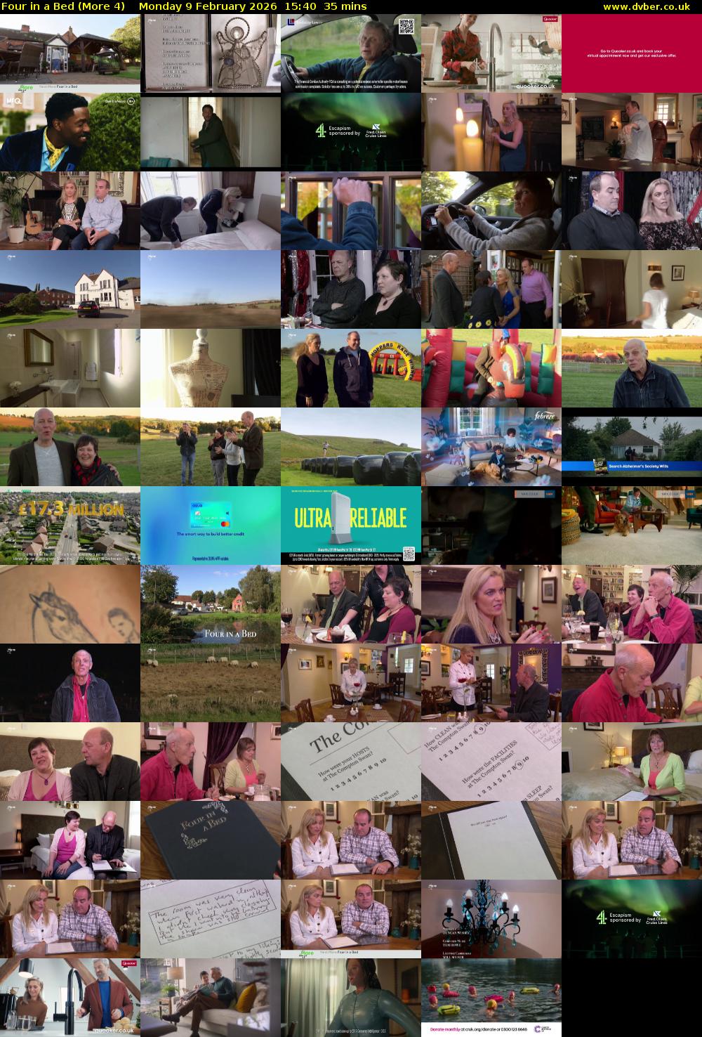 Four in a Bed (More 4) Monday 9 February 2026 15:40 - 16:15
