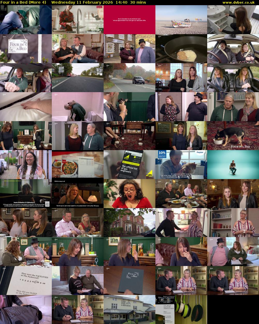 Four in a Bed (More 4) Wednesday 11 February 2026 14:40 - 15:10