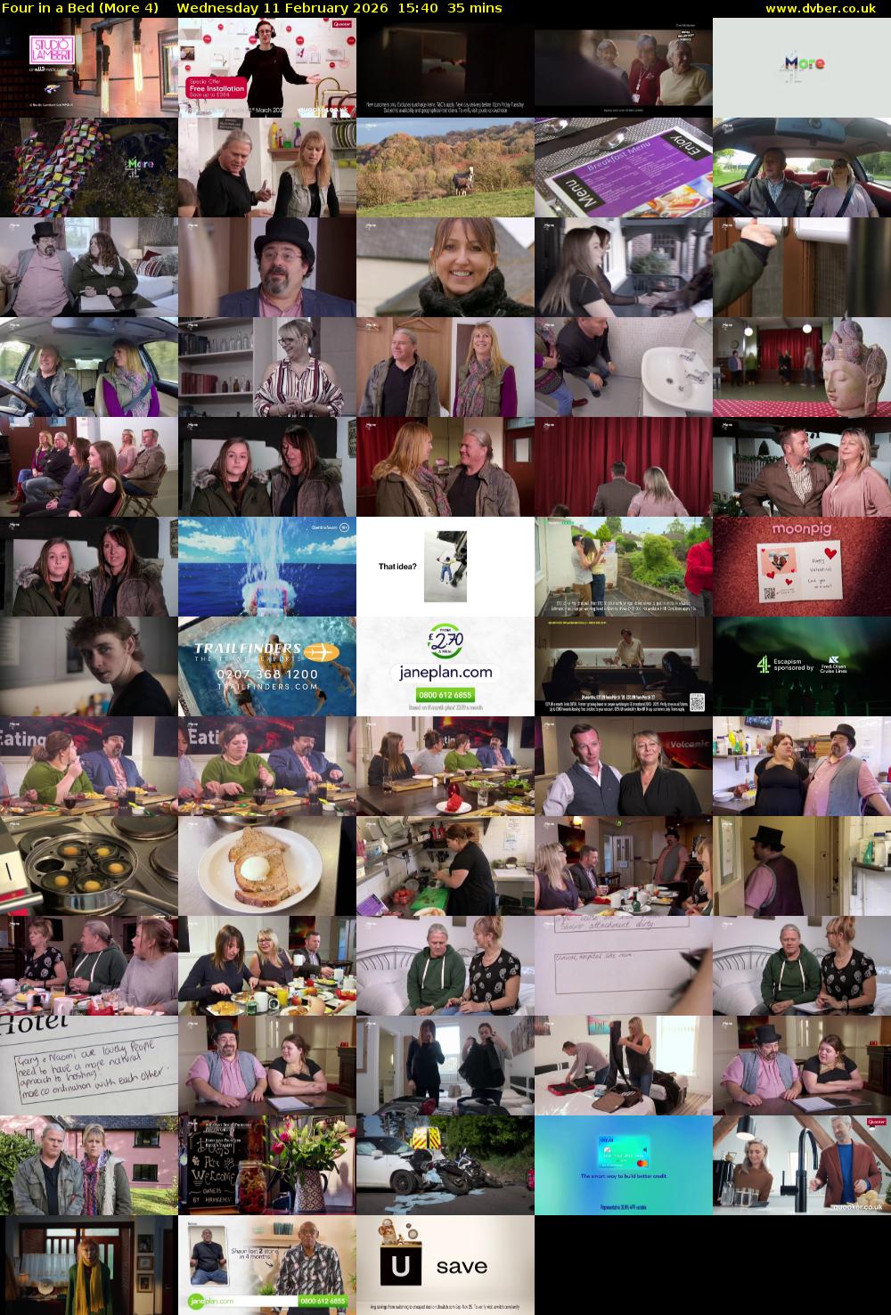 Four in a Bed (More 4) Wednesday 11 February 2026 15:40 - 16:15