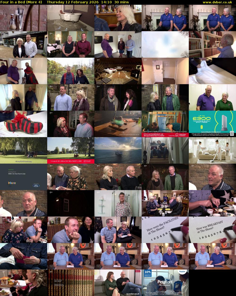 Four in a Bed (More 4) Thursday 12 February 2026 14:10 - 14:40