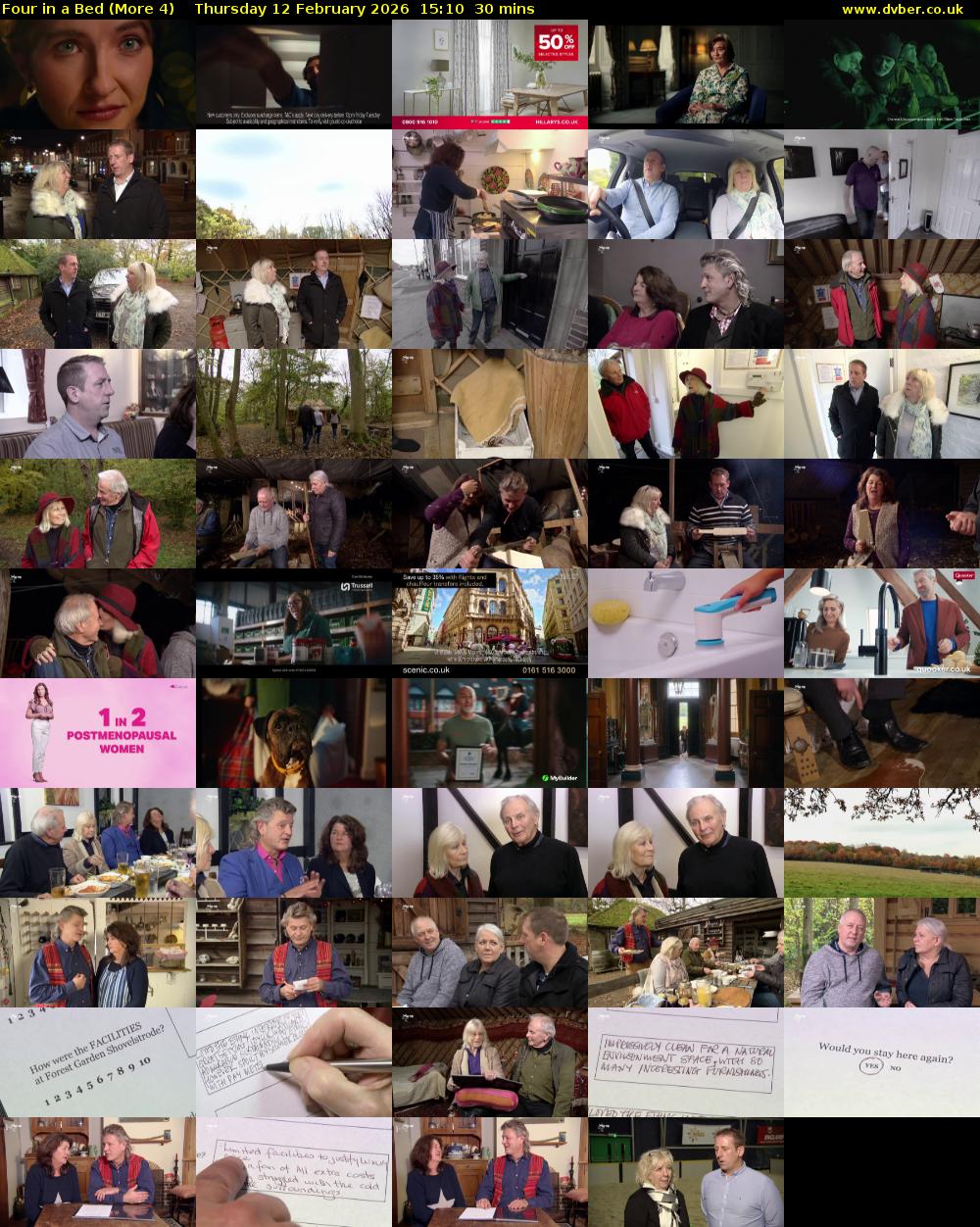 Four in a Bed (More 4) Thursday 12 February 2026 15:10 - 15:40