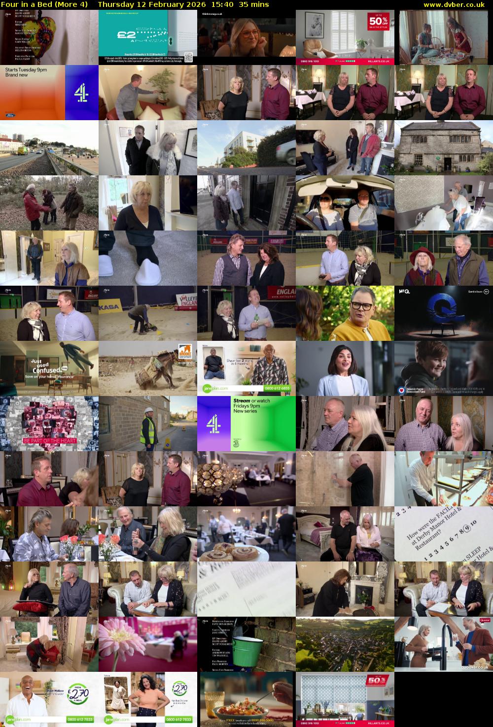 Four in a Bed (More 4) Thursday 12 February 2026 15:40 - 16:15