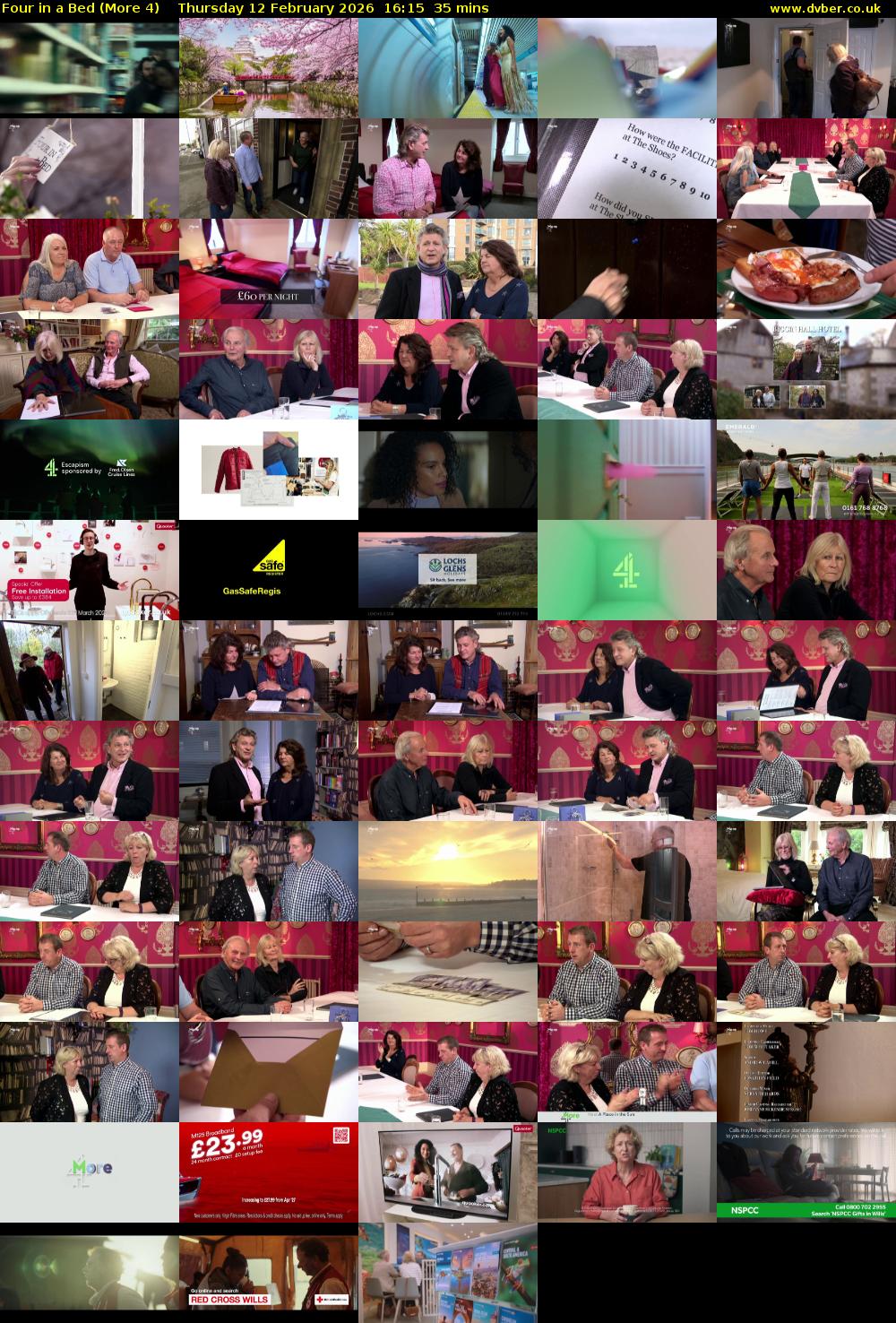 Four in a Bed (More 4) Thursday 12 February 2026 16:15 - 16:50