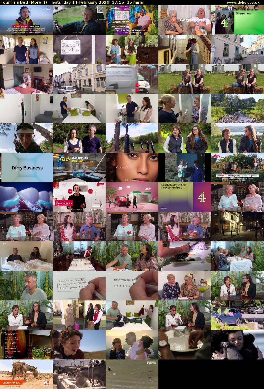 Four in a Bed (More 4) Saturday 14 February 2026 17:15 - 17:50