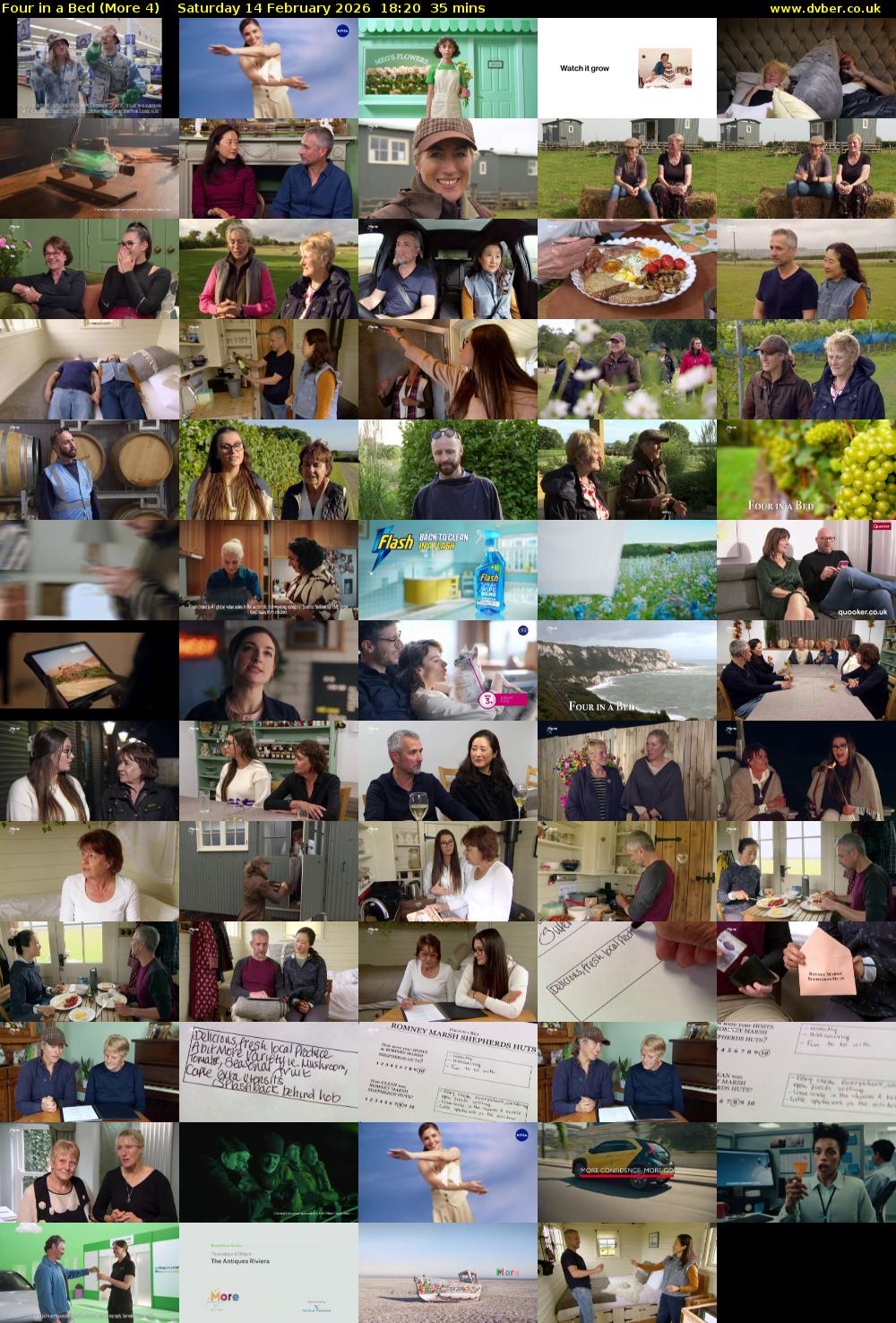 Four in a Bed (More 4) Saturday 14 February 2026 18:20 - 18:55