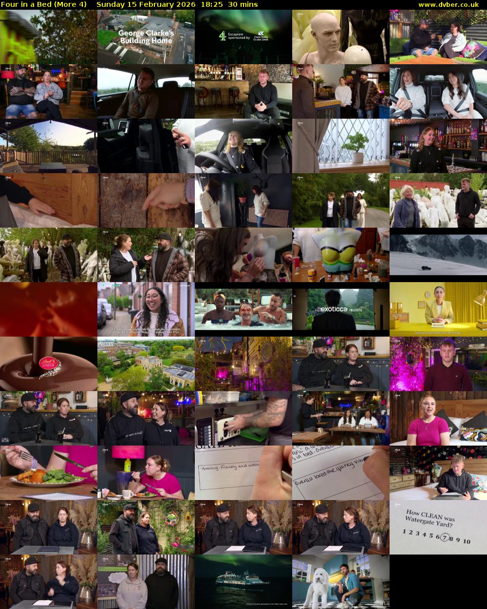Four in a Bed (More 4) Sunday 15 February 2026 18:25 - 18:55