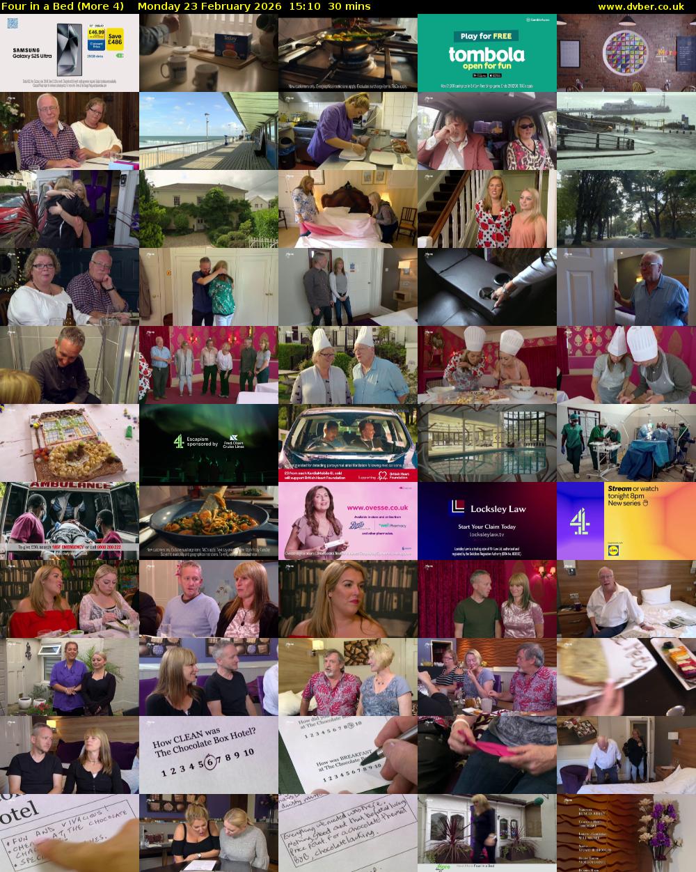 Four in a Bed (More 4) Monday 23 February 2026 15:10 - 15:40